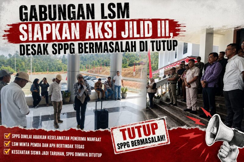 Gabungan LSM menyampaikan aspirasi dan mempersiapkan aksi jilid III dengan mendesak pemerintah serta pihak terkait menindak tegas SPPG yang dinilai bermasalah.