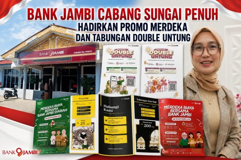 Pimpinan Bank Jambi Cabang Sungai Penuh Hj. Dessi Ervina, S.E., M.M., menyampaikan perkembangan layanan perbankan serta berbagai promo dan program Bank Jambi