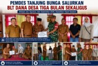 Pemerintah Desa Tanjung Bunga menyalurkan BLT Dana Desa alokasi Juli, Agustus, dan September 2026 kepada Keluarga Penerima Manfaat di Kantor Desa Tanjung Bunga.