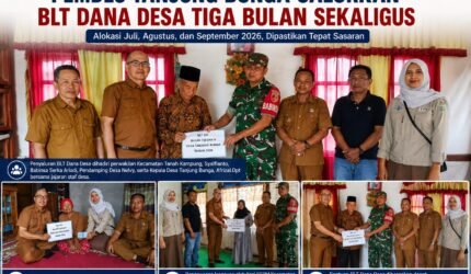 Penyaluran BLT Dana Desa kepada KPM Desa Tanjung Bunga Kecamatan Tanah Kampung tahun 2026