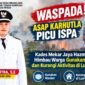 Kepala Desa Mekar Jaya Hazmal Putra mengimbau masyarakat mewaspadai dampak asap karhutla dengan menggunakan masker dan mengurangi aktivitas di luar rumah.