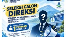 Pemkab Kerinci resmi membuka seleksi calon Direktur Perumda Air Minum Tirta Sakti Tahun 2026.