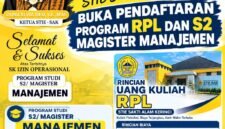 STIE Sakti Alam Kerinci resmi membuka pendaftaran Program RPL dan S2 Magister Manajemen untuk Tahun Akademik 2025/2026.