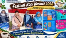 DPPKBP3A Kabupaten Kerinci turut memeriahkan Festival Kopi Kerinci 2026 dengan menyampaikan edukasi tentang penguatan keluarga, 8 Fungsi Keluarga, pemberdayaan perempuan dan perlindungan anak.