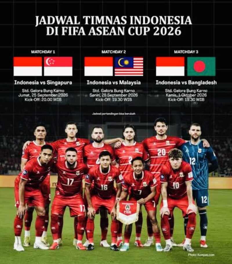 Timnas Indonesia akan berlaga di FIFA ASEAN Cup 2026.