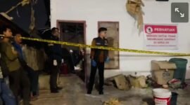 Suasana Mal Jamtos Jambi setelah terjadi ledakan yang diduga berasal dari tabung gas pada Selasa (22/9/2026) malam.