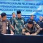 Wali Kota Sungai Penuh Alfin, S.H., menghadiri Sosialisasi Kekayaan Intelektual dan Launching Jambi IP Ecosystem yang dirangkaikan dengan penandatanganan kerja sama bersama Kanwil Kementerian Hukum Jambi, Kamis (24/9/2026), di Swiss-Belhotel Jambi.
