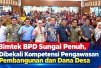 anggota BPD se-Kota Sungai Penuh mengikuti Bimtek Fungsi dan Tugas BPD dalam Pengawasan Pembangunan dan Pengelolaan Dana Desa di Grand Hotel Kota Jambi