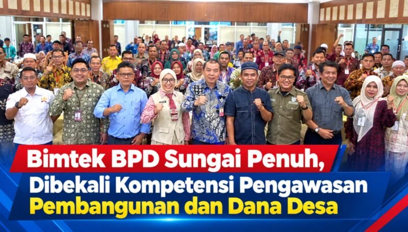 anggota BPD se-Kota Sungai Penuh mengikuti Bimtek Fungsi dan Tugas BPD dalam Pengawasan Pembangunan dan Pengelolaan Dana Desa di Grand Hotel Kota Jambi