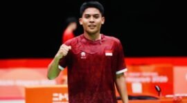 Tim bulu tangkis beregu putra Indonesia meraih medali emas pertama untuk Indonesia di Asian Games 2026 setelah mengalahkan China dengan skor 3-2 pada laga final.