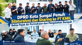 Pimpinan dan Anggota DPRD Kota Sungai Penuh saat melakukan kunjungan silaturahmi dan sharing ke PT Kerinci Merangin Hidro (KMH) Batang Merangin.