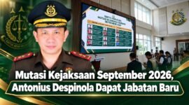 Antonius Despinola mendapat jabatan baru dalam mutasi Kejaksaan September 2026. Mutasi tersebut tercantum dalam daftar 16 pejabat yang mendapat penugasan baru di lingkungan Kejaksaan RI.