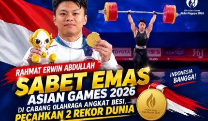 Rahmat Erwin Abdullah raih emas angkat besi Asian Games 2026 dan pecahkan 2 rekor dunia