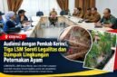 Audiensi Pemkab Kerinci bersama LSM FAKTA, LSM Semut Merah dan LSM GP2M membahas legalitas serta dugaan dampak lingkungan peternakan ayam di Desa Baru Sungai Tutung.