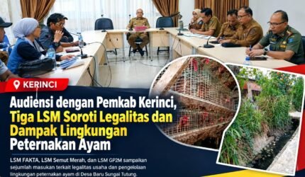 Audiensi tiga LSM dengan Pemkab Kerinci membahas legalitas dan dampak lingkungan peternakan ayam