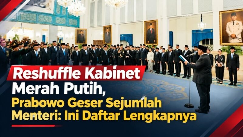 Presiden Prabowo Subianto melantik sejumlah menteri dan wakil menteri Kabinet Merah Putih di Istana Negara, Jakarta,