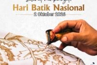 Peringatan Hari Batik Nasional 2 Oktober 2026 mengusung tema “Batik Berlayar” sebagai momentum melestarikan batik Indonesia.