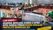 LSM Kompej bersama Komisi II DPRD Kota Sungai Penuh menggelar hearing membahas dugaan Pertalite bermasalah dan rencana uji laboratorium untuk memperoleh kepastian berdasarkan hasil pemeriksaan.