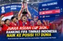 Timnas Indonesia mengangkat trofi FIFA ASEAN Cup 2026 setelah mengalahkan Thailand melalui adu penalti di SUGBK, Jakarta