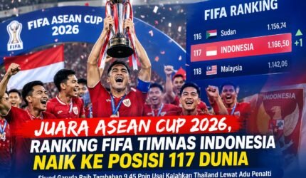 Timnas Indonesia juara FIFA ASEAN Cup 2026 dan naik ke peringkat 117 FIFA