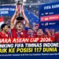 Timnas Indonesia mengangkat trofi FIFA ASEAN Cup 2026 setelah mengalahkan Thailand melalui adu penalti di SUGBK, Jakarta