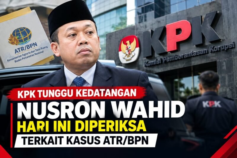 Menteri ATR/BPN Nusron Wahid dijadwalkan menjalani pemeriksaan sebagai saksi oleh KPK terkait perkara dugaan suap dan gratifikasi di lingkungan ATR/BPN