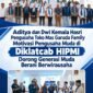 Aditya dan Dwi Kemala Hasri, pengusaha Toko Mas Garuda Family, turut mendukung semangat kewirausahaan dan mendorong generasi muda agar berani memulai usaha melalui kegiatan Diklatcab HIPMI Kerinci dan Sungai Penuh.