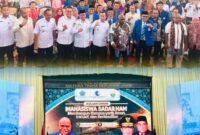 Wali Kota Sungai Penuh Alfin menghadiri penandatanganan MoU bersama Menteri HAM Natalius Pigai terkait penguatan program hak asasi manusia di Jambi. 