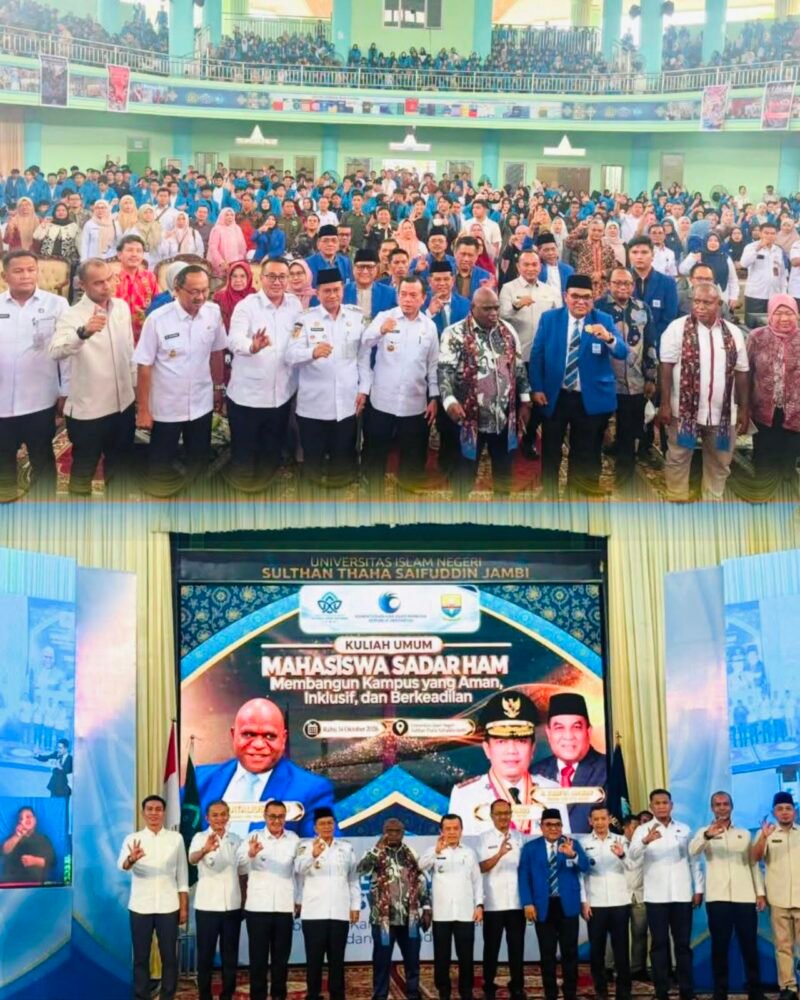 Wali Kota Sungai Penuh Alfin menghadiri penandatanganan MoU bersama Menteri HAM Natalius Pigai terkait penguatan program hak asasi manusia di Jambi. 