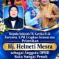 Kepala Sekolah TK Kartika II-24 Kota Sungai Penuh, Zuryana, S.Pd., menyampaikan ucapan selamat atas pelantikan Hj. Helneti Mesra, S.Pd., sebagai Anggota DPRD Kota Sungai Penuh untuk sisa masa jabatan 2024–2029. Semoga amanah dalam menjalankan tugas dan terus memperjuangkan aspirasi masyarakat.