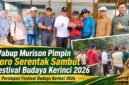 Wakil Bupati Kerinci H. Murison bersama jajaran OPD dan masyarakat saat meninjau kegiatan gotong royong serentak dalam persiapan Festival Budaya Kerinci 2026.