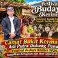 Camat Bukit Kerman, Adi Putra, S.Pt., bersama keluarga besar Kecamatan Bukit Kerman berpartisipasi dalam Festival Budaya Kerinci 2026 dengan menampilkan kerajinan tangan, produk unggulan, serta pengenalan situs batu granit yang memiliki nilai sejarah. 