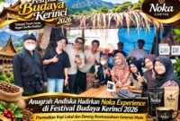 Ketua Umum HIPMI Kabupaten Kerinci, Anugra Andiska, menghadirkan stand Noka Experience dalam Festival Budaya Kerinci 2026. Stand ini mempromosikan kopi khas Kerinci sekaligus mendorong semangat kewirausahaan generasi muda dan pengembangan produk unggulan daerah.