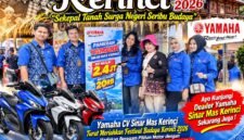 Yamaha CV Sinar Mas Kerinci turut memeriahkan Festival Budaya Kerinci 2026 melalui stan pameran sepeda motor Yamaha. Pengunjung dapat melihat berbagai pilihan tipe motor serta memperoleh informasi promo DP mulai Rp2,4 juta dan angsuran mulai Rp20 ribu per hari sesuai ketentuan pembiayaan yang berlaku.