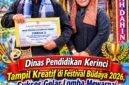 Dinas Pendidikan Kabupaten Kerinci berpartisipasi dalam Festival Budaya Kerinci 2026 melalui Lomba Mewarnai Kreatif dan berhasil meraih Juara II Stand Pameran Terbaik.